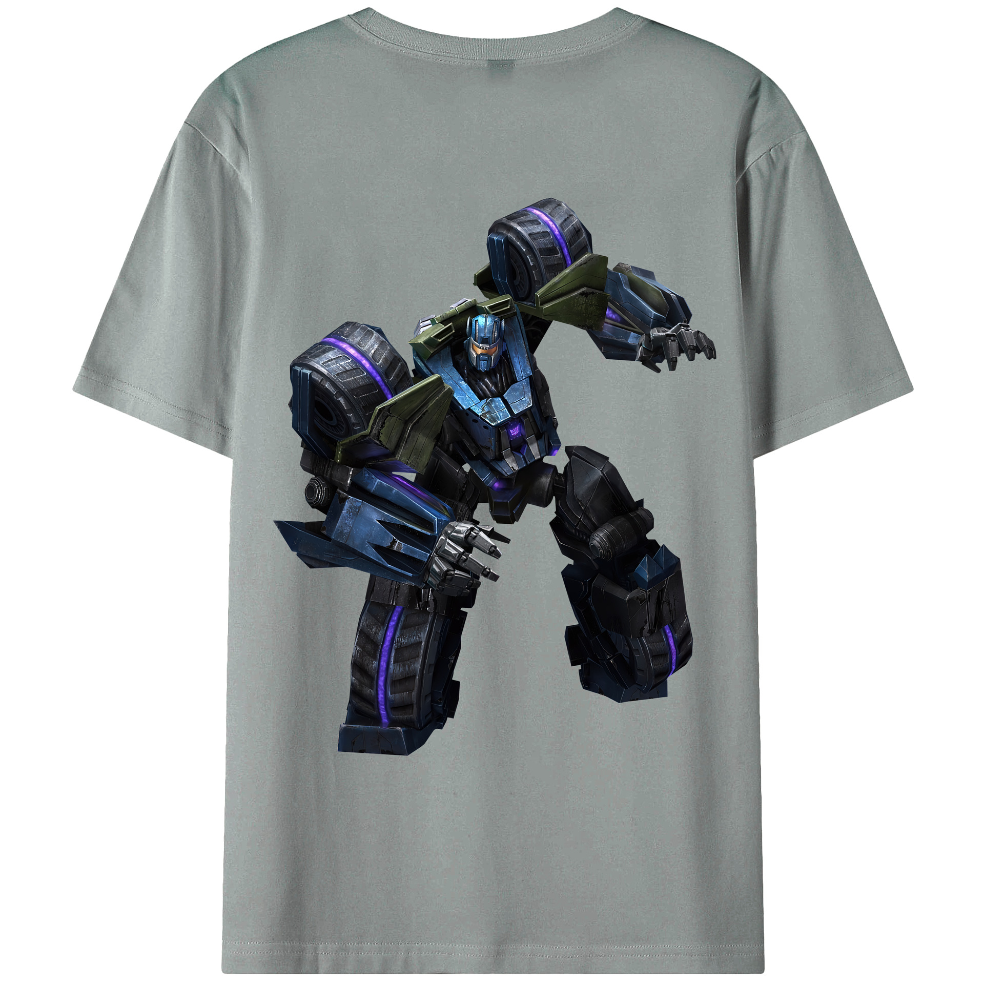 （画像用） Transformers トランスフォーマー 綿100％ メンズ半袖Tシャツ（バックプリント） 通気性